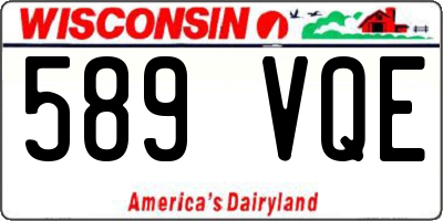 WI license plate 589VQE