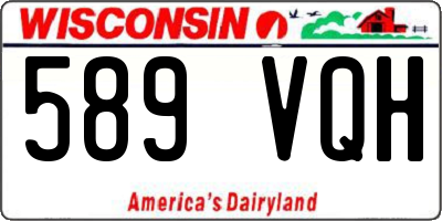 WI license plate 589VQH