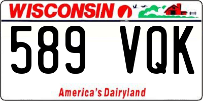 WI license plate 589VQK