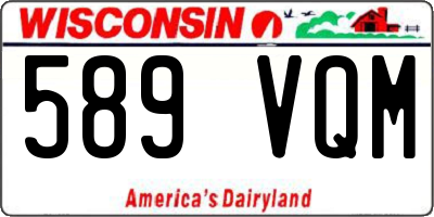 WI license plate 589VQM