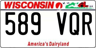 WI license plate 589VQR