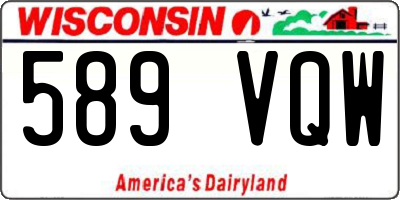WI license plate 589VQW