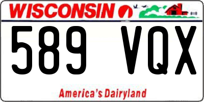 WI license plate 589VQX