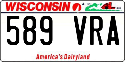 WI license plate 589VRA