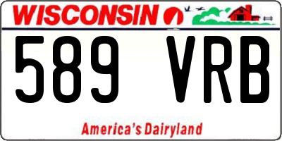 WI license plate 589VRB