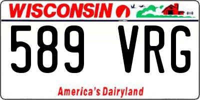 WI license plate 589VRG