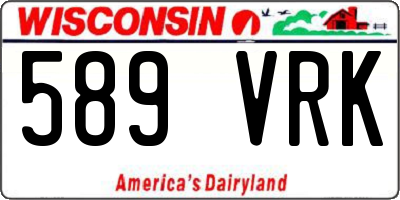 WI license plate 589VRK