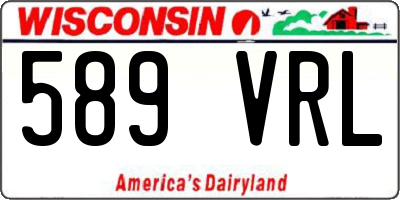 WI license plate 589VRL