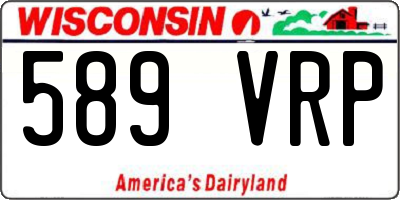 WI license plate 589VRP