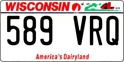 WI license plate 589VRQ