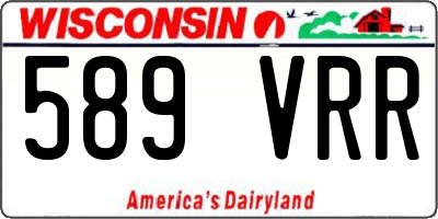 WI license plate 589VRR