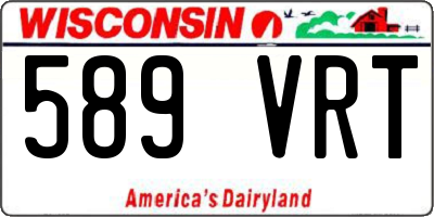 WI license plate 589VRT