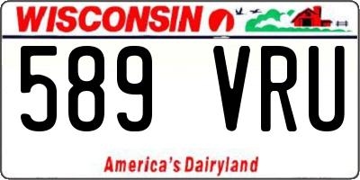 WI license plate 589VRU