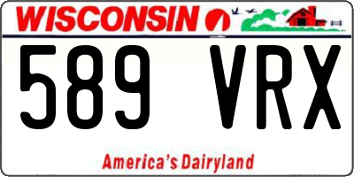 WI license plate 589VRX