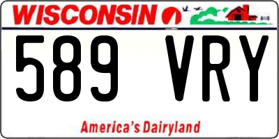 WI license plate 589VRY
