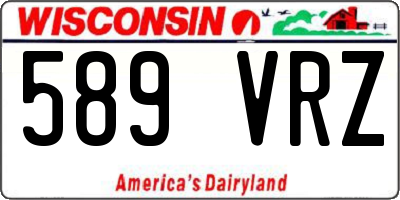 WI license plate 589VRZ