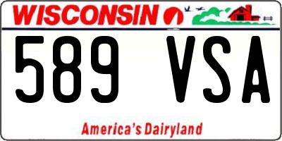 WI license plate 589VSA