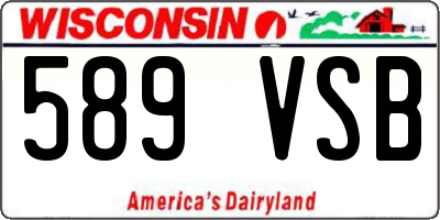 WI license plate 589VSB