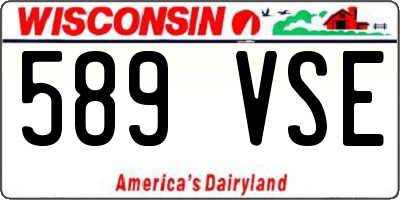 WI license plate 589VSE