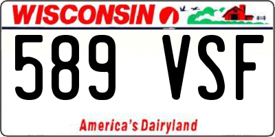 WI license plate 589VSF