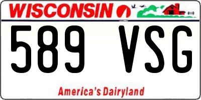 WI license plate 589VSG