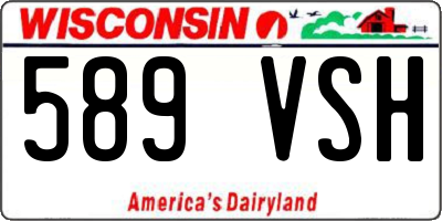 WI license plate 589VSH