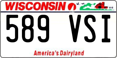 WI license plate 589VSI