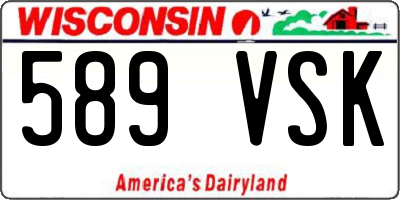 WI license plate 589VSK