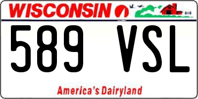 WI license plate 589VSL
