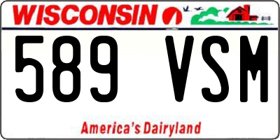 WI license plate 589VSM