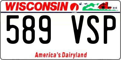 WI license plate 589VSP