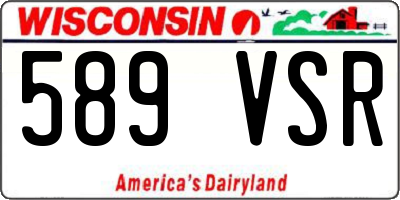 WI license plate 589VSR