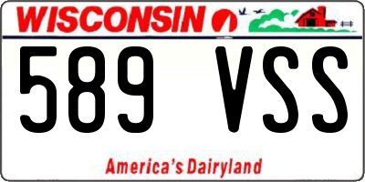 WI license plate 589VSS