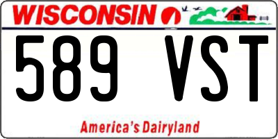 WI license plate 589VST
