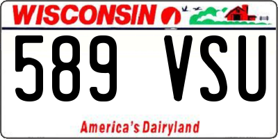 WI license plate 589VSU