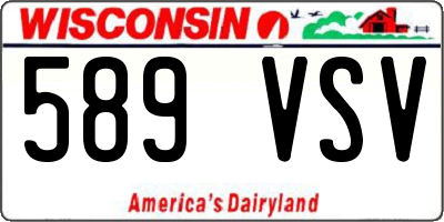 WI license plate 589VSV