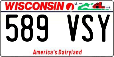 WI license plate 589VSY