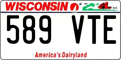 WI license plate 589VTE