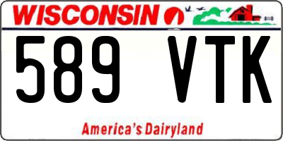 WI license plate 589VTK