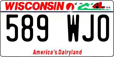 WI license plate 589WJO
