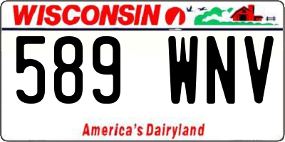 WI license plate 589WNV