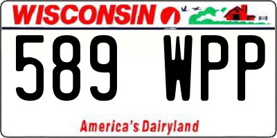 WI license plate 589WPP