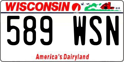 WI license plate 589WSN
