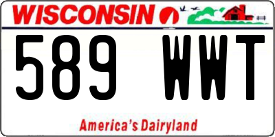 WI license plate 589WWT