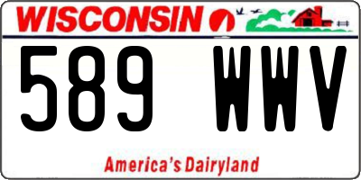 WI license plate 589WWV