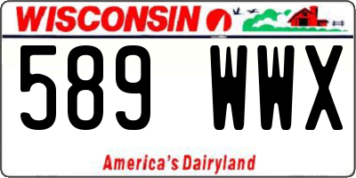 WI license plate 589WWX