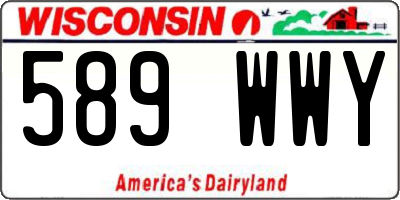 WI license plate 589WWY
