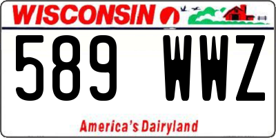 WI license plate 589WWZ