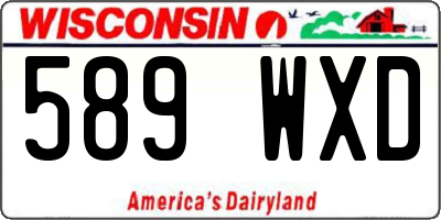 WI license plate 589WXD
