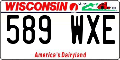 WI license plate 589WXE